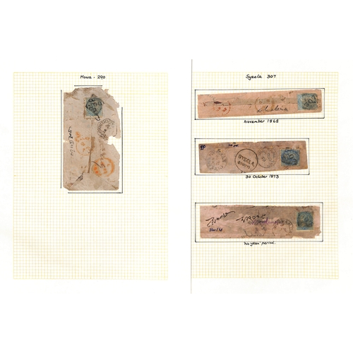 635 - 1859-74 Covers, mainly franked ½a, with Cooper type 4 numeral obliterators or duplex cancels (4... 