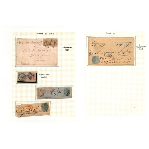 635 - 1859-74 Covers, mainly franked ½a, with Cooper type 4 numeral obliterators or duplex cancels (4... 