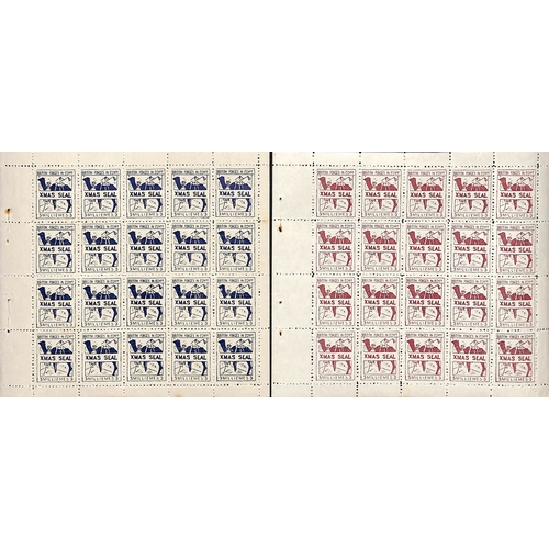 531 - British Forces Seals. 1932-35 3m Christmas seals in brown-lake or deep blue, 1935 perf 13½x14 1... 