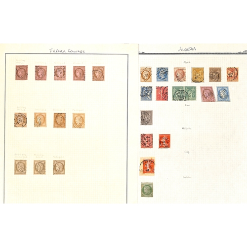 552 - French Colonies. 1859-77 Used issues, collected for the cancellations, various lozenge and c.d.s typ... 