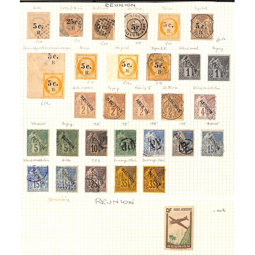 552 - French Colonies. 1859-77 Used issues, collected for the cancellations, various lozenge and c.d.s typ... 