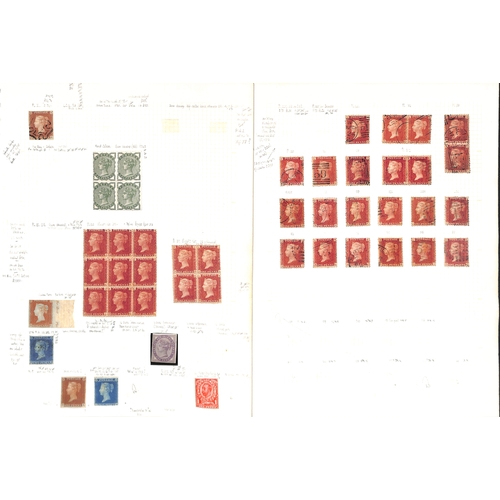 4 - 1841-1934 Mint and used selection on pages including 1841 1d reds with unused singles (2, one possib... 