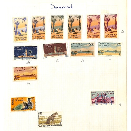 555 - French Somali Coast. 1902-66 Mint and used collection in an album including inverted centres, proofs... 