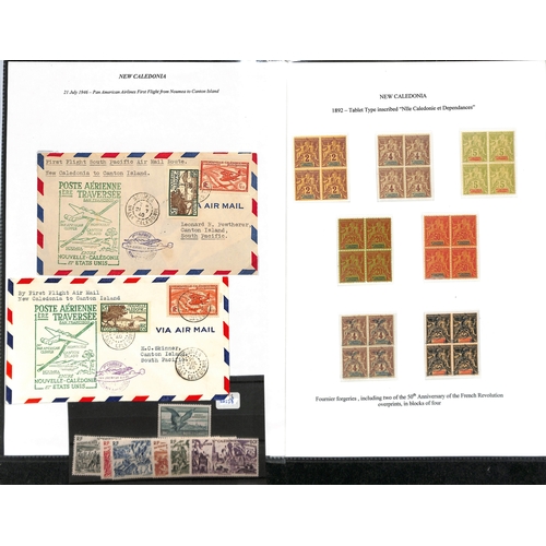 558 - New Caledonia. 1881-1948 Mint and used collection including mint 1932 Paris-Noumea flight pair (S.G.... 