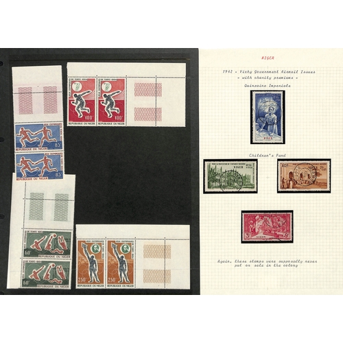 559 - Niger. 1921 - c.1990 Mint and used collection with covers, die and plate proofs. (100s).