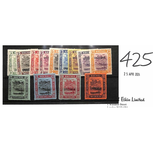 425 - 1908-22 1c - $25 Set of thirteen overprinted 