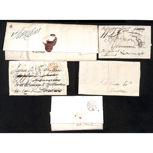 614 - 1820-31 Entire letters (4) and an entire, comprising 1820 letter from the orientalist H.H Wilson at ... 