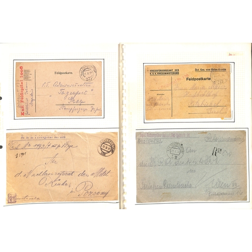 307 - Austria. 1914-18 Covers and cards from soldiers in hospital in various parts of the Austro-Hungarian... 