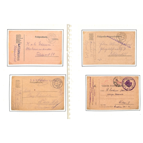 307 - Austria. 1914-18 Covers and cards from soldiers in hospital in various parts of the Austro-Hungarian... 