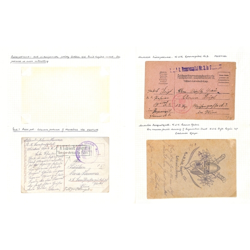 307 - Austria. 1914-18 Covers and cards from soldiers in hospital in various parts of the Austro-Hungarian... 