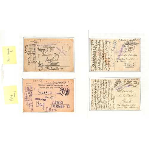 307 - Austria. 1914-18 Covers and cards from soldiers in hospital in various parts of the Austro-Hungarian... 