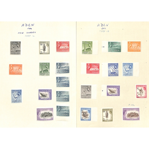 361 - 1937-64 Aden and Aden States including 1939-48 sets mint and used (2), 1951 10/- on 10r block of fou... 