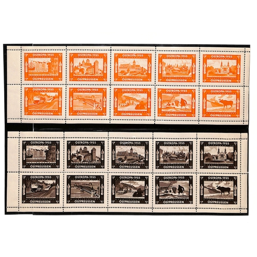 574 - Ostropa 1935. Registered covers posted from the Ostropa exhibition to London, both franked with the ... 