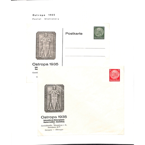 574 - Ostropa 1935. Registered covers posted from the Ostropa exhibition to London, both franked with the ... 