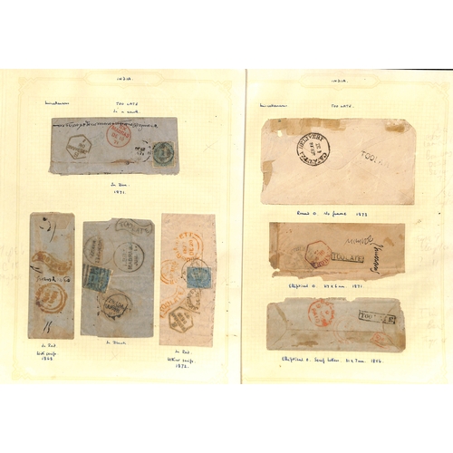 660 - 1856-1929 Covers and cards, explanatory handstamps including 