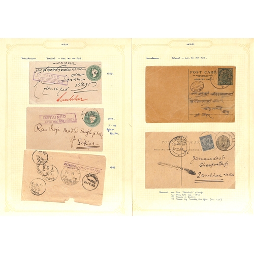 660 - 1856-1929 Covers and cards, explanatory handstamps including 