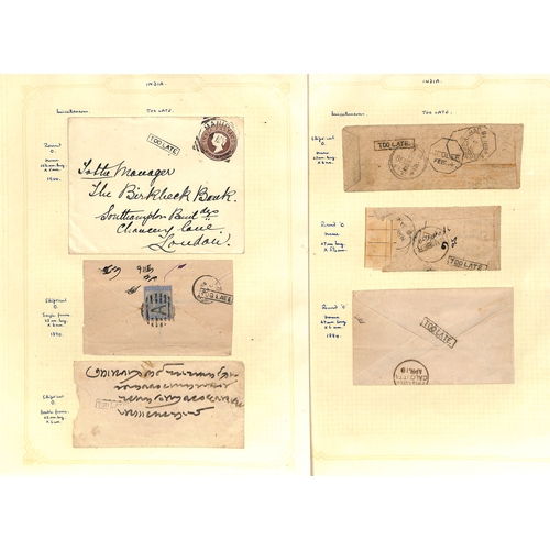 660 - 1856-1929 Covers and cards, explanatory handstamps including 