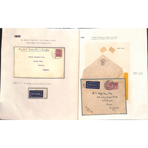 431 - 1929-37 Air Mail covers (28) and a front, virtually all commercial covers to Europe, Indian stamps w... 