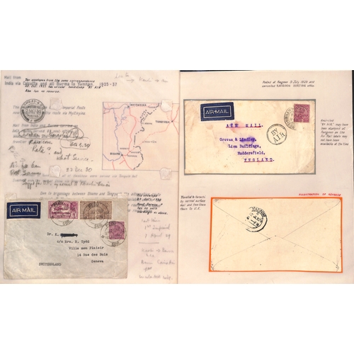 431 - 1929-37 Air Mail covers (28) and a front, virtually all commercial covers to Europe, Indian stamps w... 