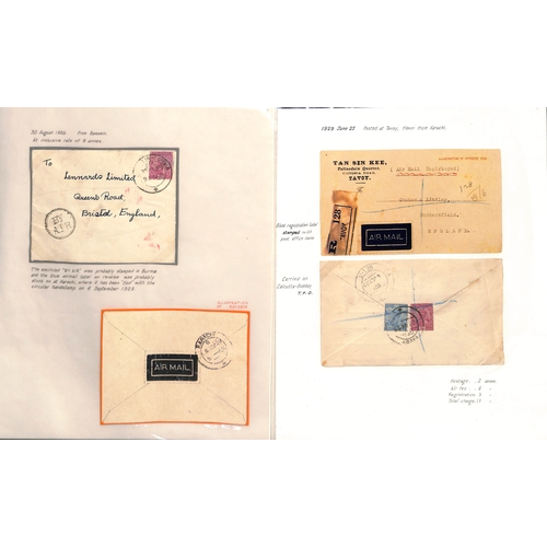 431 - 1929-37 Air Mail covers (28) and a front, virtually all commercial covers to Europe, Indian stamps w... 