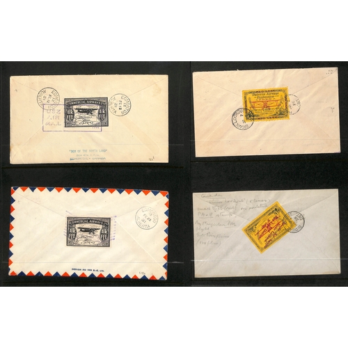 447 - Air Mails. 1924-34 Covers bearing semi-official airways stamps, including 1924 cover with 