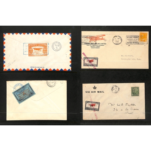 447 - Air Mails. 1924-34 Covers bearing semi-official airways stamps, including 1924 cover with 