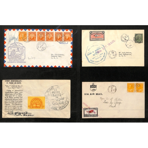 447 - Air Mails. 1924-34 Covers bearing semi-official airways stamps, including 1924 cover with 