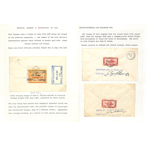 448 - Air Mails. 1924-28 Covers bearing semi-official airways stamps, including 1924 