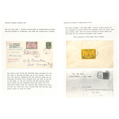 448 - Air Mails. 1924-28 Covers bearing semi-official airways stamps, including 1924 