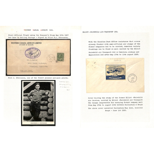 448 - Air Mails. 1924-28 Covers bearing semi-official airways stamps, including 1924 