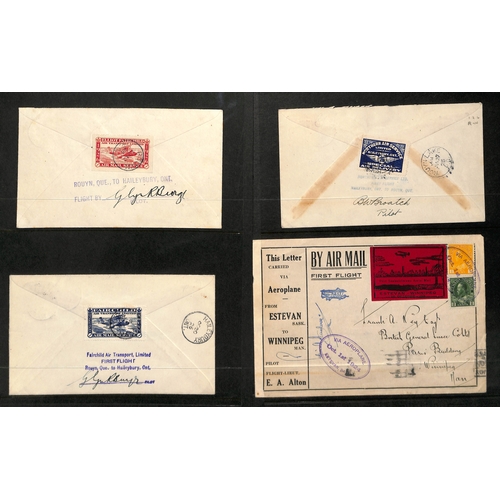 447 - Air Mails. 1924-34 Covers bearing semi-official airways stamps, including 1924 cover with 