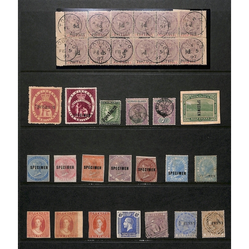 351 - British West Indies. 1858-1923 Mint and used selection with some Proofs and Specimens, including Bar... 