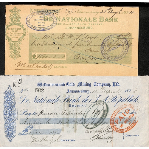 299 - 1886-1938 Covers and ephemera with Rhodesia 1901 Certificate of Transfer of a mining claim bearing &... 