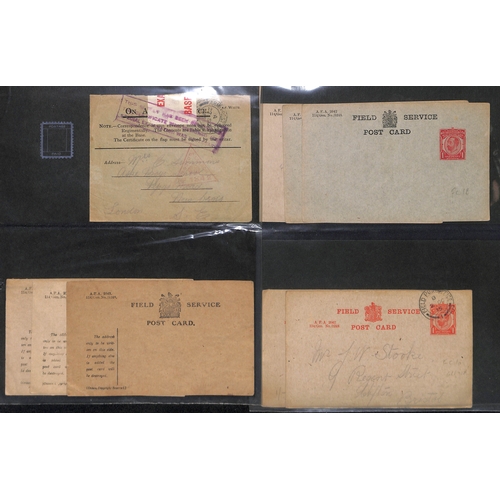 302 - G.B - Naval Mail. 1914-18 Covers and cards, various naval censor cachets and postmarks including nam... 