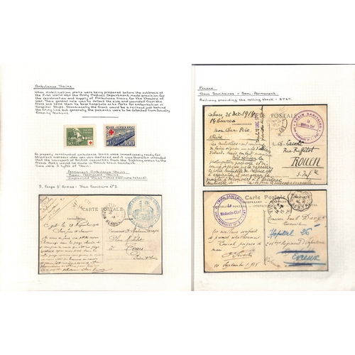 305 - France - Ambulance Trains. 1914-18 Covers and cards from French Ambulance Trains (17, all with cache... 