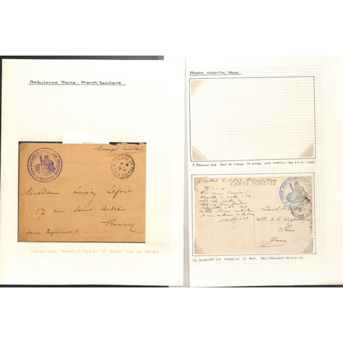 305 - France - Ambulance Trains. 1914-18 Covers and cards from French Ambulance Trains (17, all with cache... 