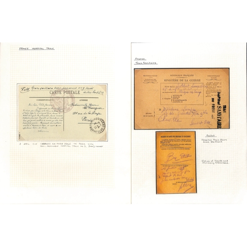 305 - France - Ambulance Trains. 1914-18 Covers and cards from French Ambulance Trains (17, all with cache... 