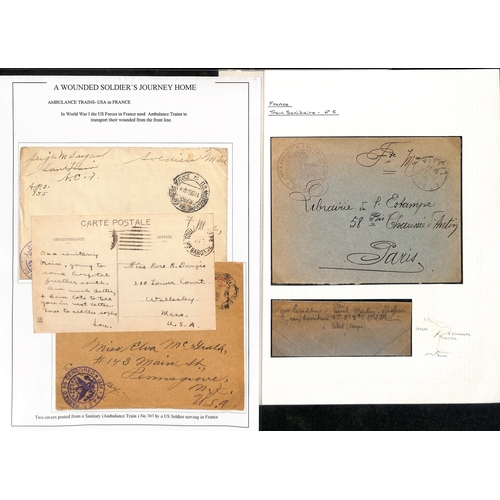 305 - France - Ambulance Trains. 1914-18 Covers and cards from French Ambulance Trains (17, all with cache... 