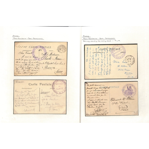 305 - France - Ambulance Trains. 1914-18 Covers and cards from French Ambulance Trains (17, all with cache... 