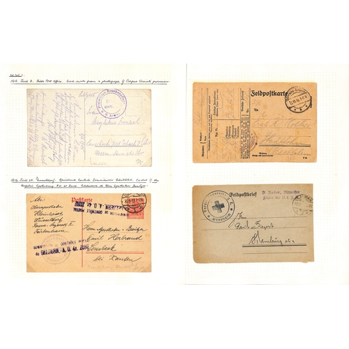 309 - Germany. 1914-18 Covers and cards from soldiers in hospital, all with cachets, including mail from P... 