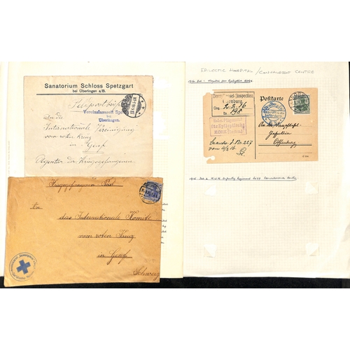 309 - Germany. 1914-18 Covers and cards from soldiers in hospital, all with cachets, including mail from P... 