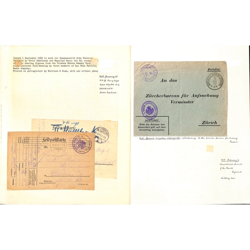 309 - Germany. 1914-18 Covers and cards from soldiers in hospital, all with cachets, including mail from P... 