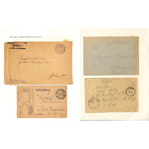 309 - Germany. 1914-18 Covers and cards from soldiers in hospital, all with cachets, including mail from P... 