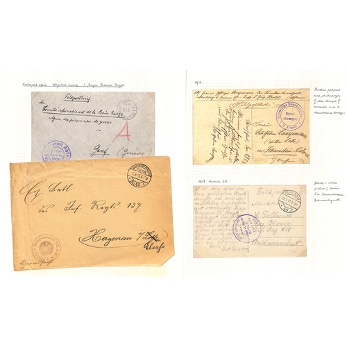 309 - Germany. 1914-18 Covers and cards from soldiers in hospital, all with cachets, including mail from P... 