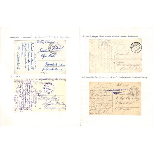 309 - Germany. 1914-18 Covers and cards from soldiers in hospital, all with cachets, including mail from P... 