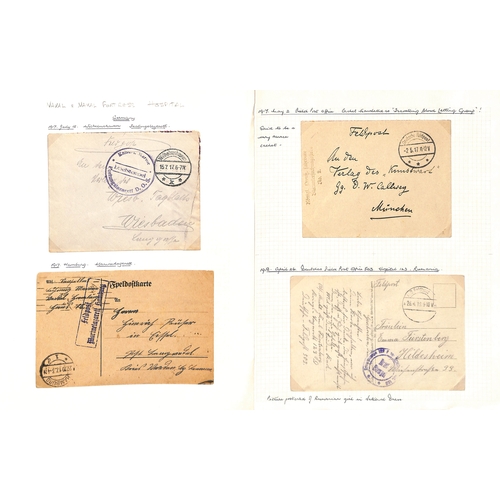 309 - Germany. 1914-18 Covers and cards from soldiers in hospital, all with cachets, including mail from P... 