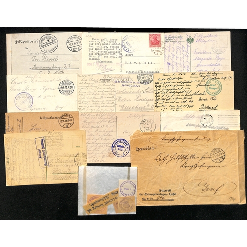 309 - Germany. 1914-18 Covers and cards from soldiers in hospital, all with cachets, including mail from P... 