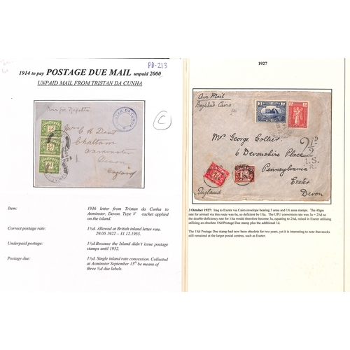 257 - 1½d Charges & Due Stamps. 1921-36 Covers and cards with 1½d charges or showing the use of ... 