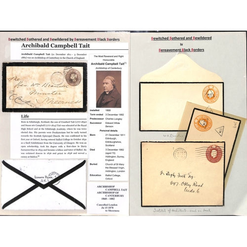 264 - 1841-1958 QV-KGVI Stationery envelopes (70) and postcards (3), the envelopes all with black printed ... 