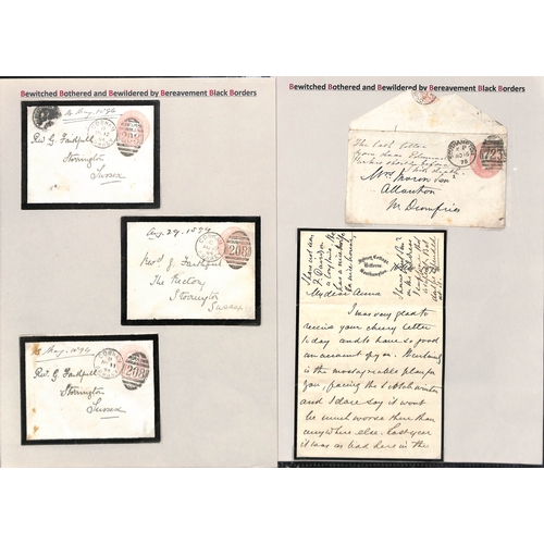 264 - 1841-1958 QV-KGVI Stationery envelopes (70) and postcards (3), the envelopes all with black printed ... 